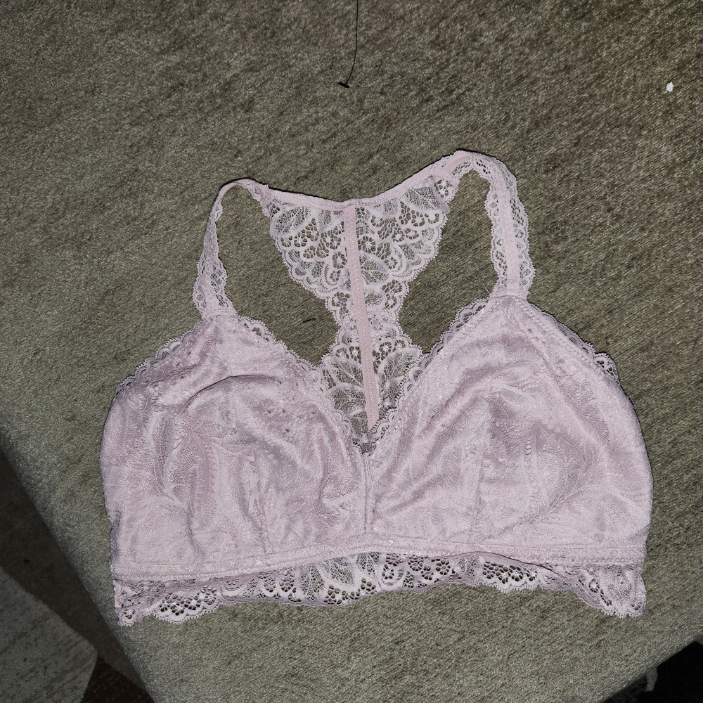 Auden Lace Bralette in A Pinkish Purple Color